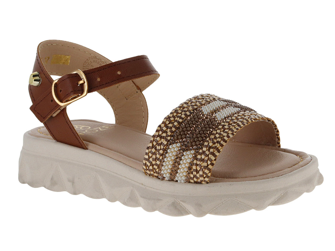 Sandalias ROZE Color Tan para Niña