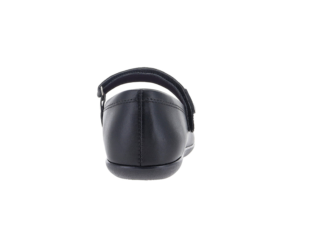 Zapato escolar negro para niño o niña con correa de velcro marca 4EVER.