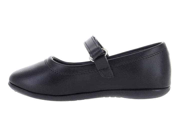 Zapato escolar negro para niño o niña con correa de velcro marca 4EVER.