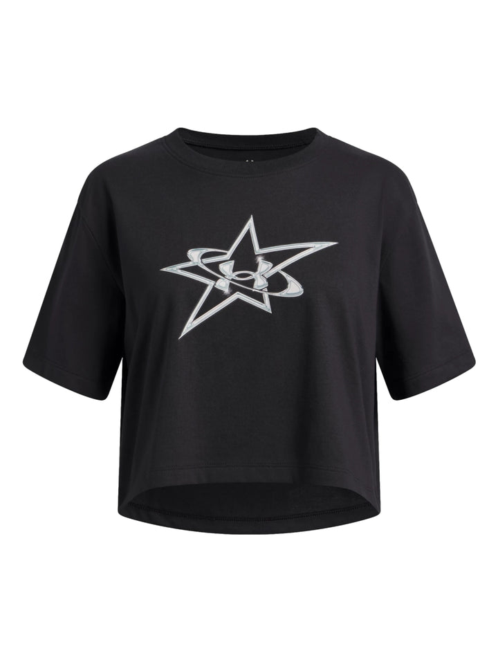 Playera Under Armour G Logo Star Negro para Niña