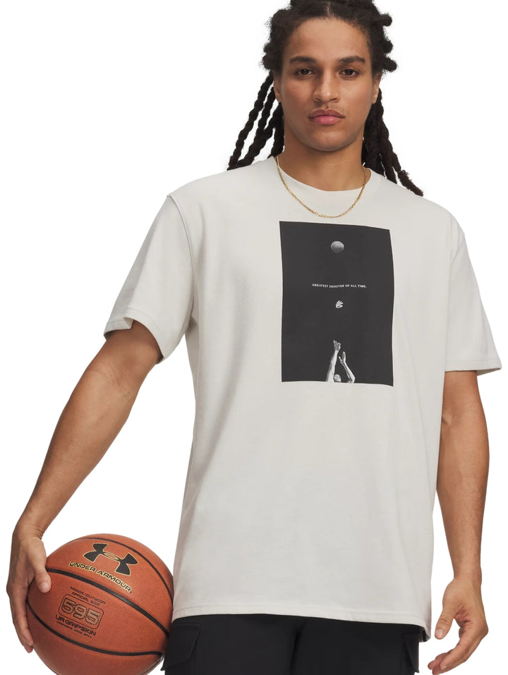 Playera Under Armour Curry Greatest Shooter Blanco para Hombre