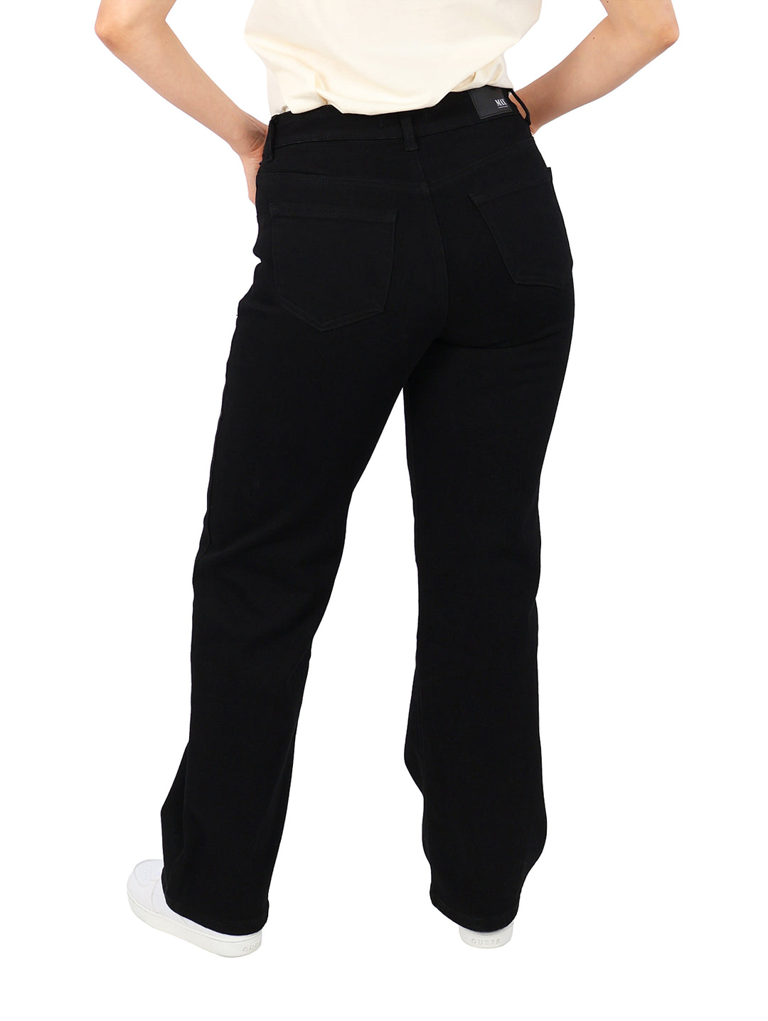 Jeans Rectos Max Denim Negros para Mujer
