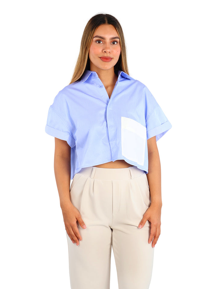 Camisa ATOK de Rayas Azul para Mujer