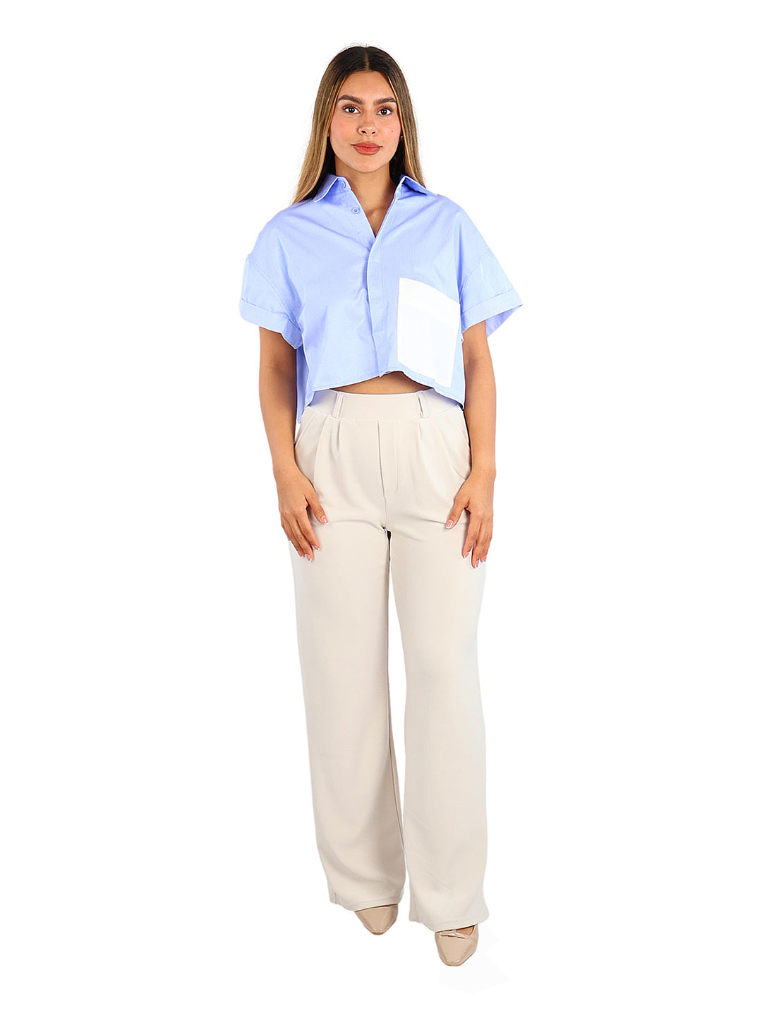Camisa ATOK de Rayas Azul para Mujer