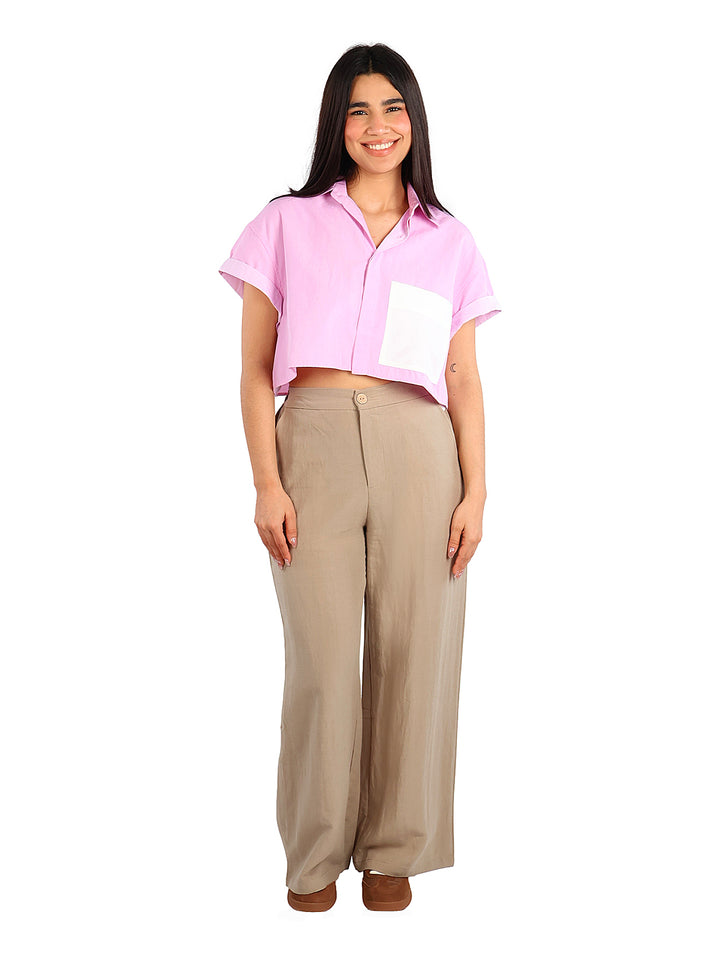 Camisa ATOK Rayada Rosa para Mujer