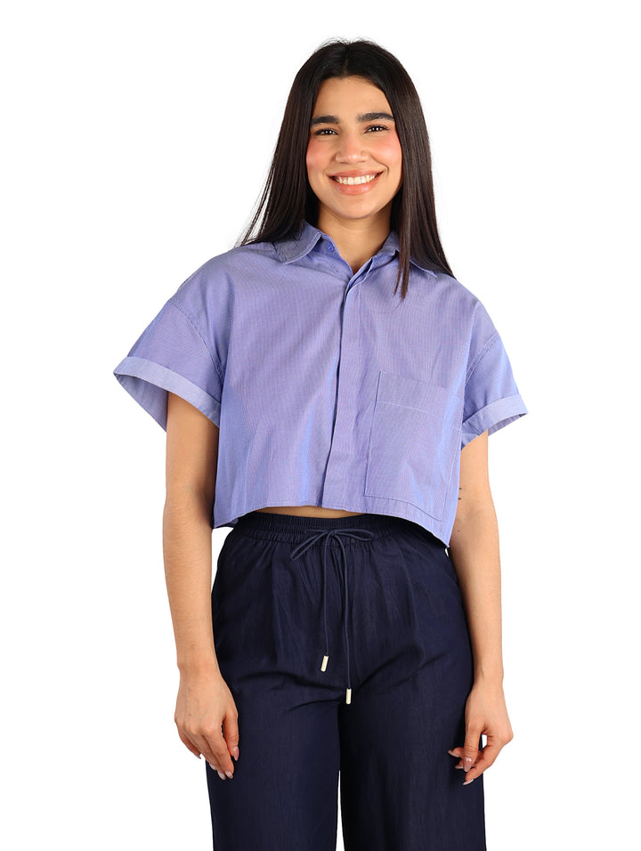 Camisa ATOK Rayas Azul para Mujer