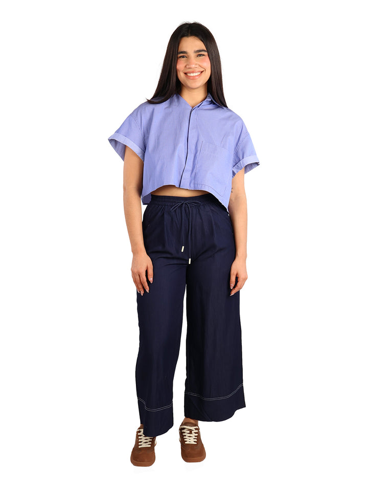 Camisa ATOK Rayas Azul para Mujer
