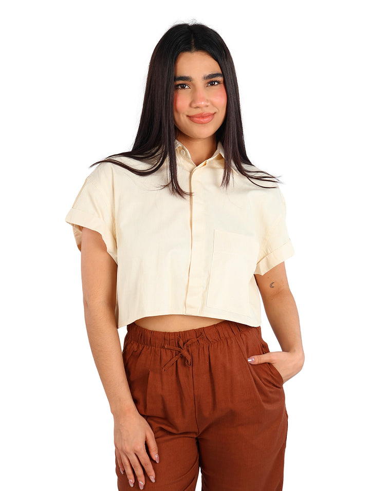 Camisa ATOK Rayas Color Apricot para Mujer