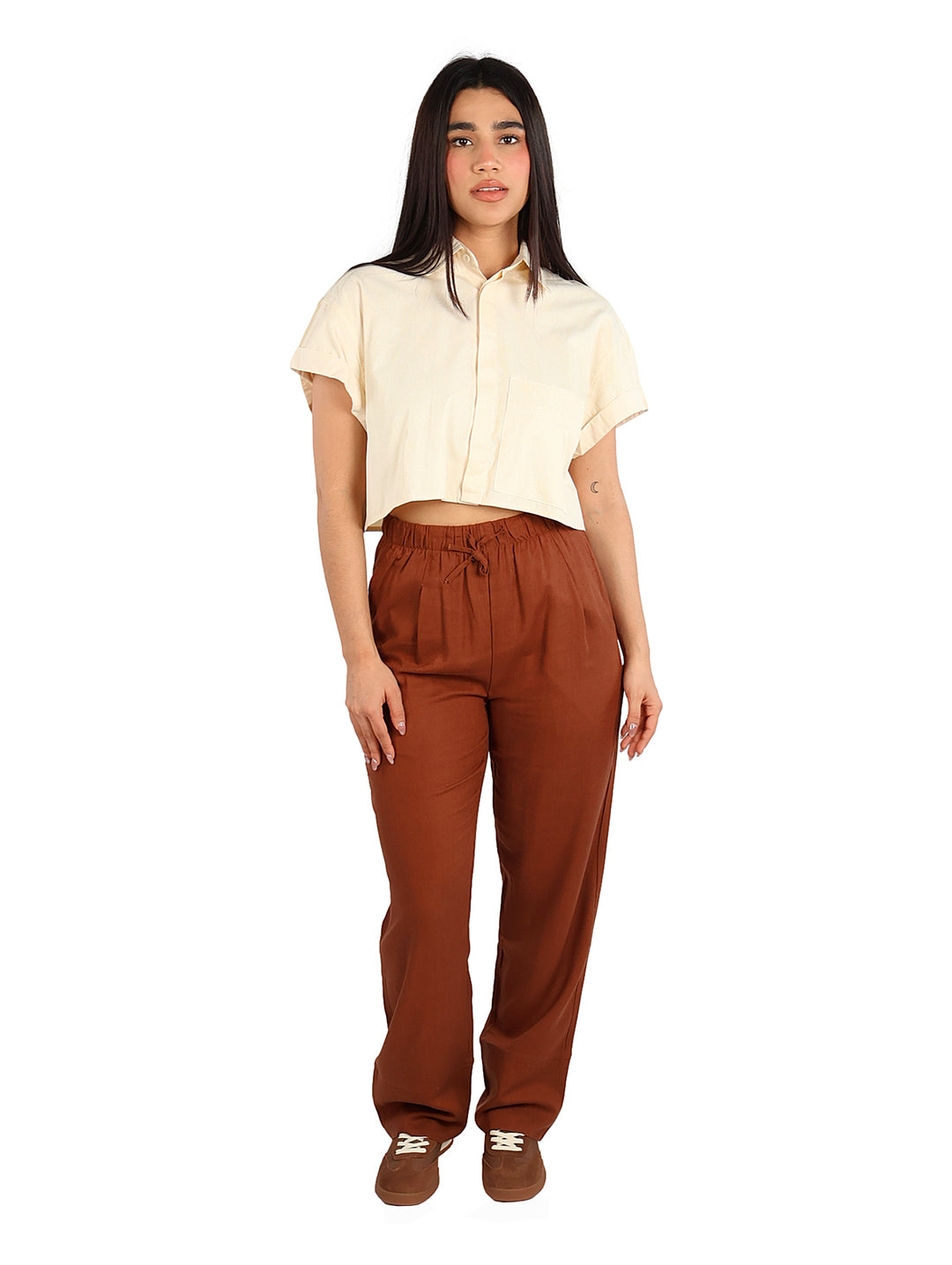 Camisa ATOK Rayas Color Apricot para Mujer