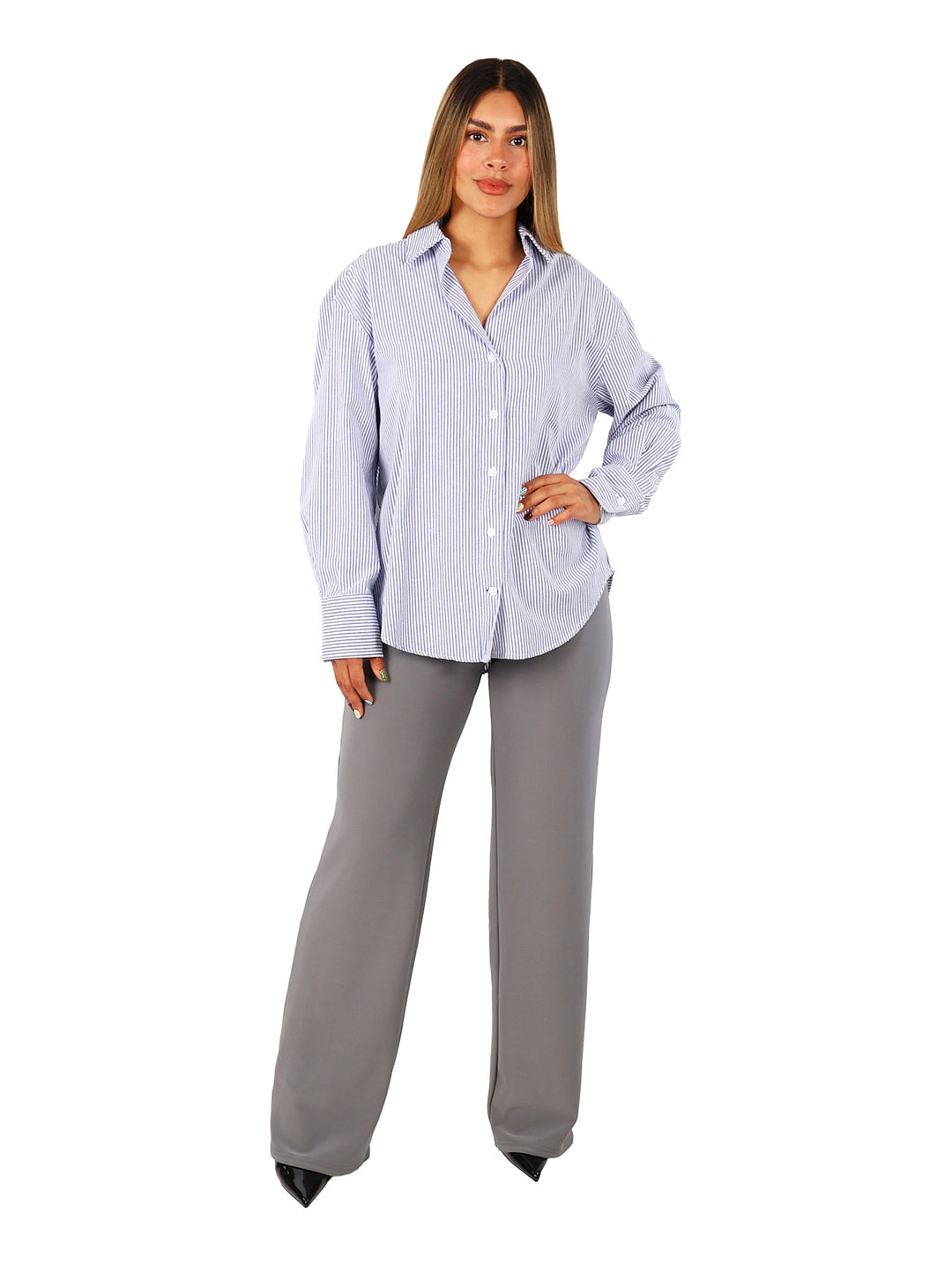 Camisa ATOK de Rayas Azul Marino para Mujer