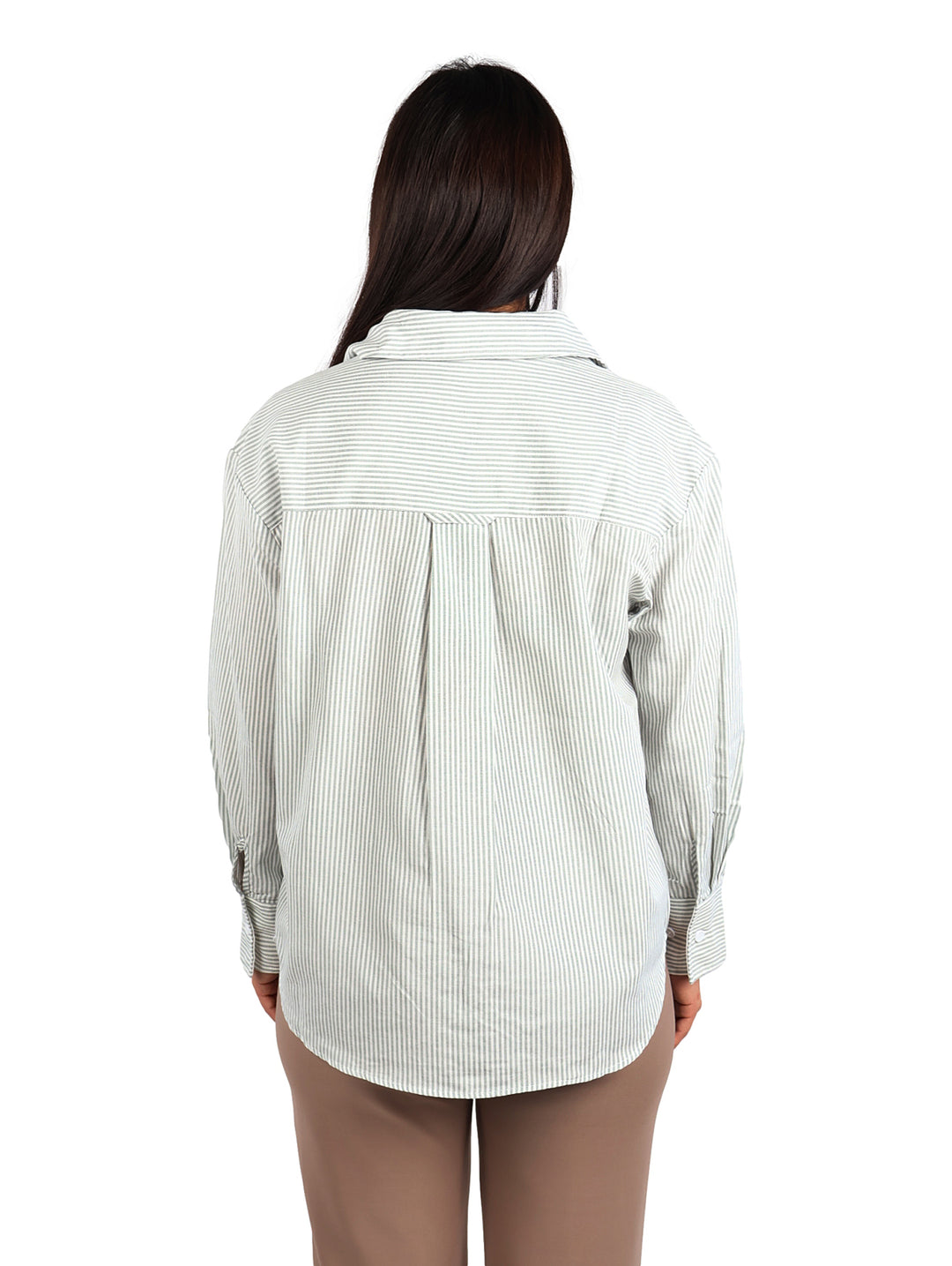 Camisa ATOK a Rayas Verde para Mujer