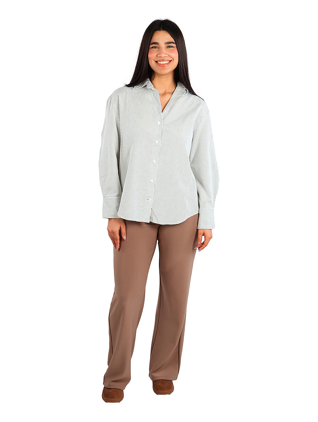 Camisa ATOK a Rayas Verde para Mujer