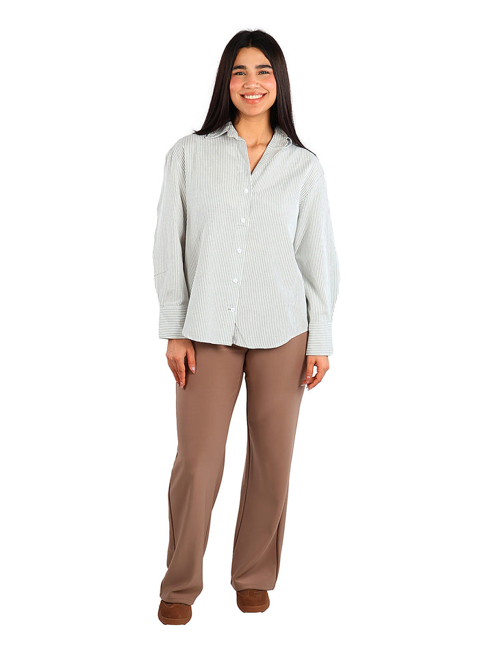 Camisa ATOK a Rayas Verde para Mujer