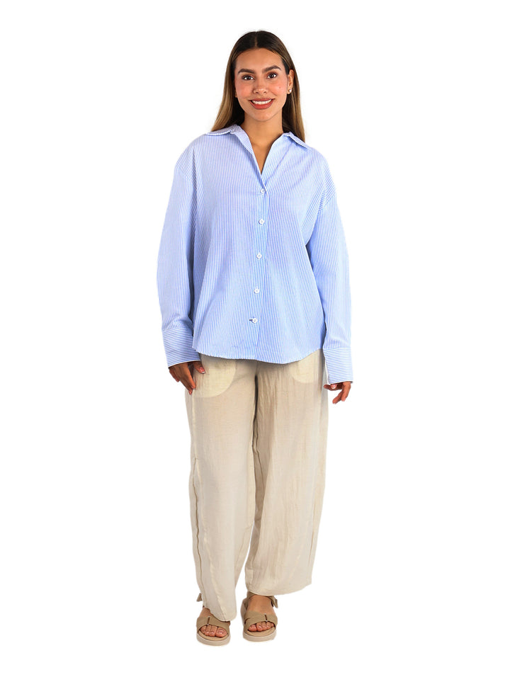 Camisa ATOK Rayas Azul para Mujer
