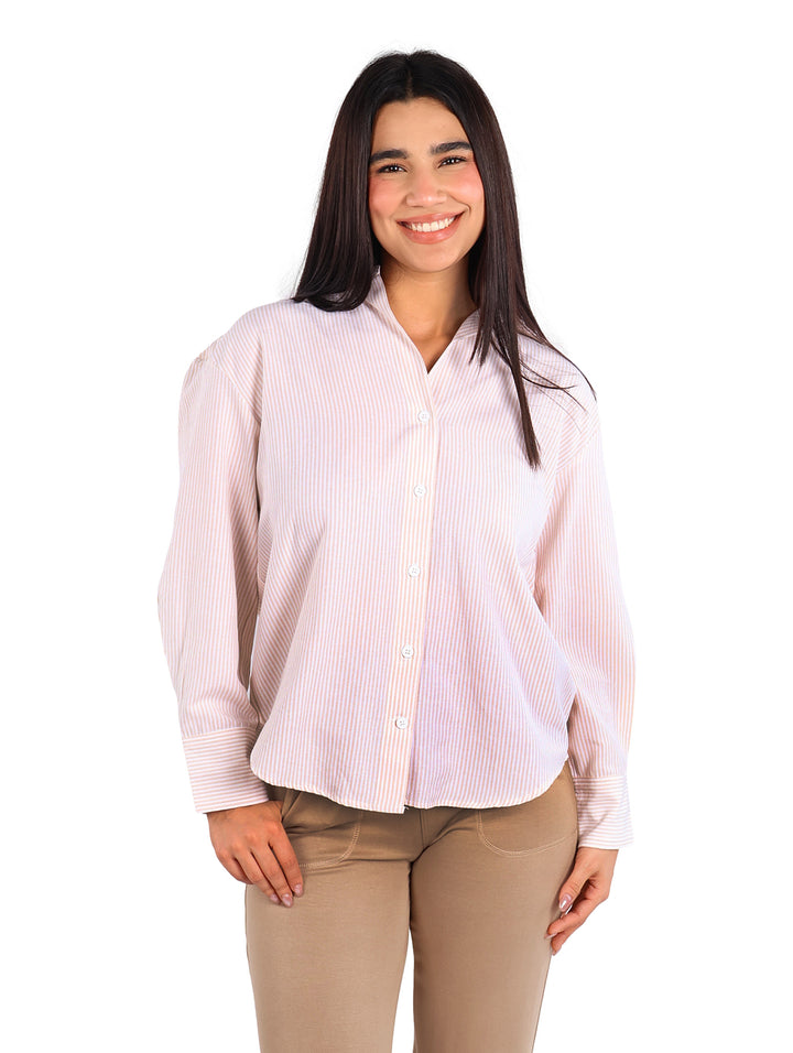 Camisa ATOK de Rayas Color Rosa para Mujer