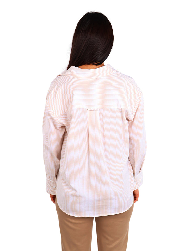 Camisa ATOK de Rayas Color Rosa para Mujer