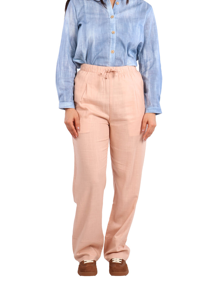 Pantalón de Lino ATOK Rosa para Mujer