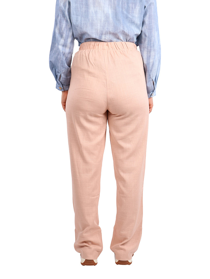 Pantalón de Lino ATOK Rosa para Mujer