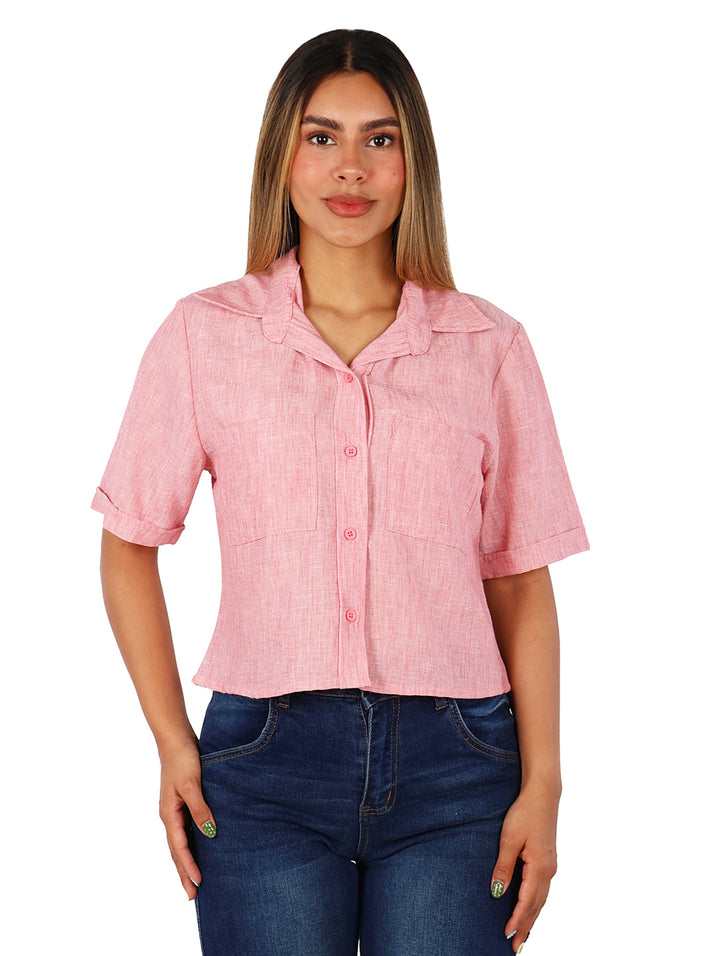 Blusa Camisera Vanidad Rosa para Mujer