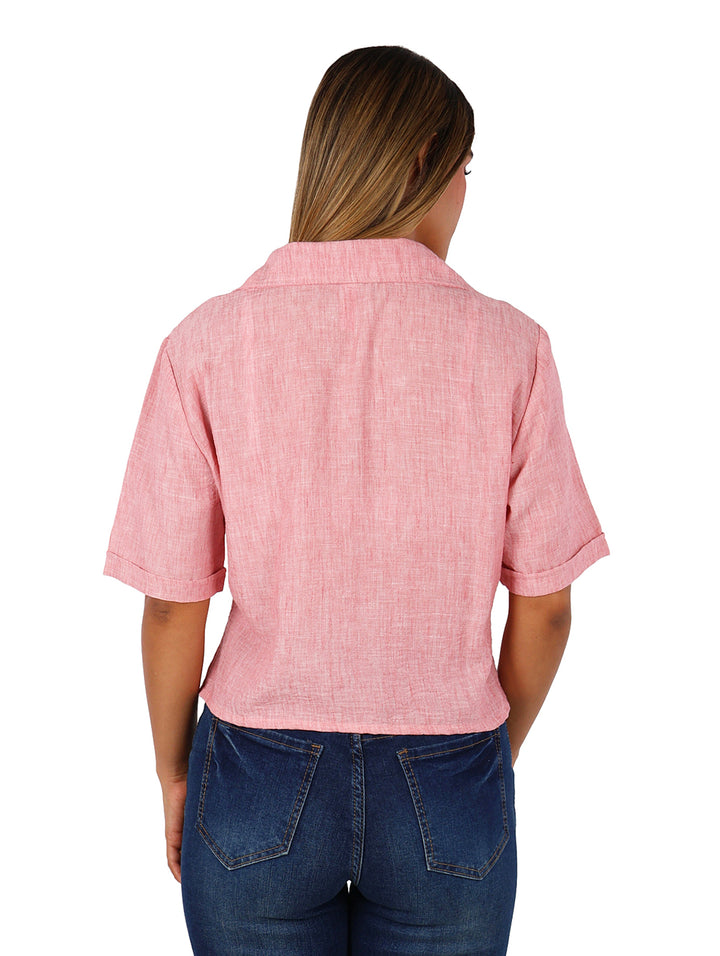 Blusa Camisera Vanidad Rosa para Mujer