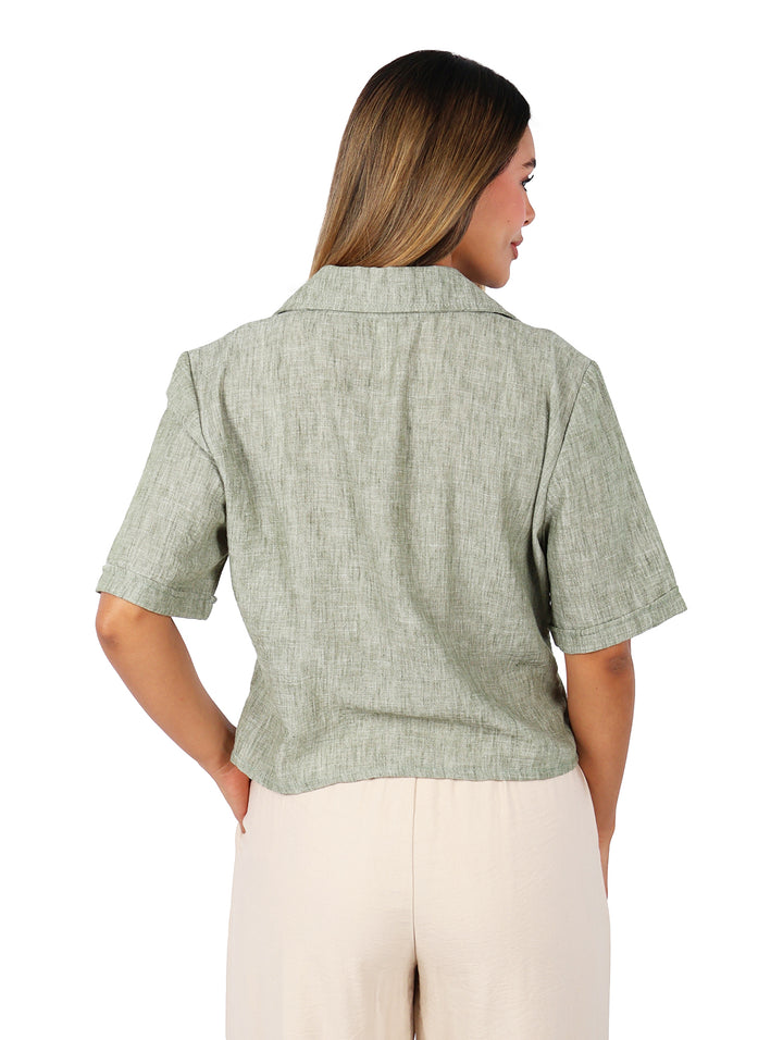Blusa Camisera Vanidad Verde para Mujer