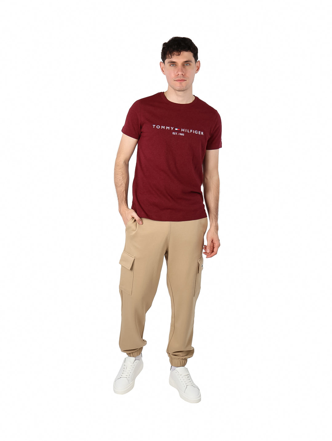 Playera Tommy Hilfiger Rojo Oscuro para Hombre