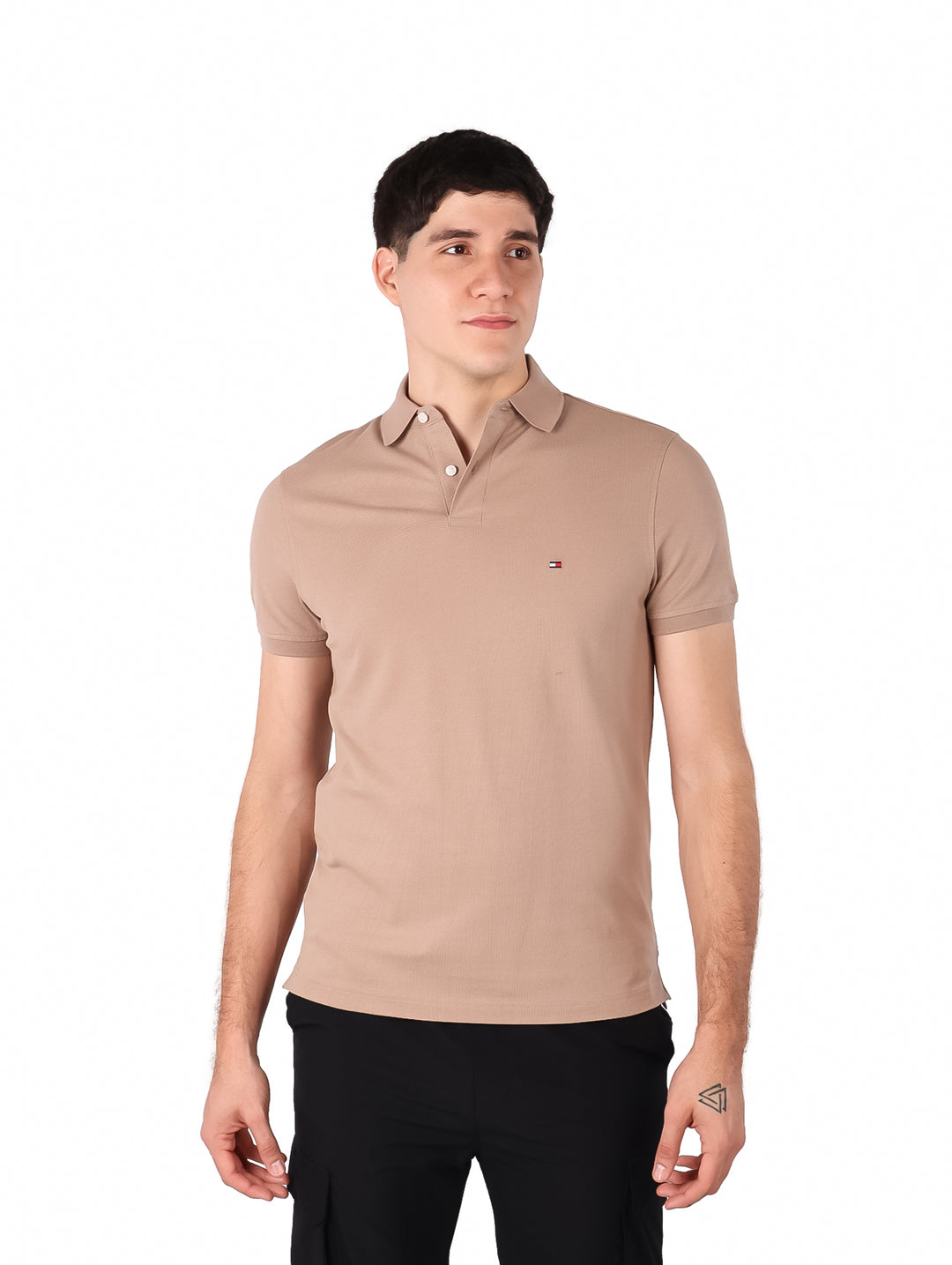 Playera Polo Tommy Hilfiger Coastal Taupe para Hombre