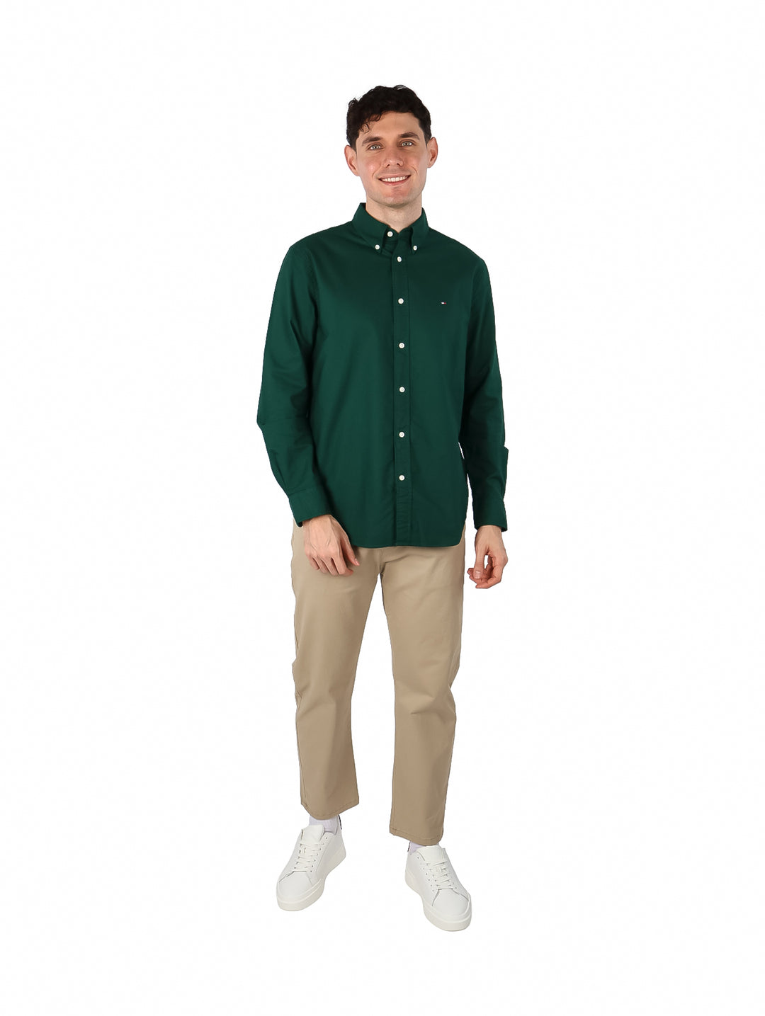 Camisa Tommy Hilfiger Oxford Verde para Hombre