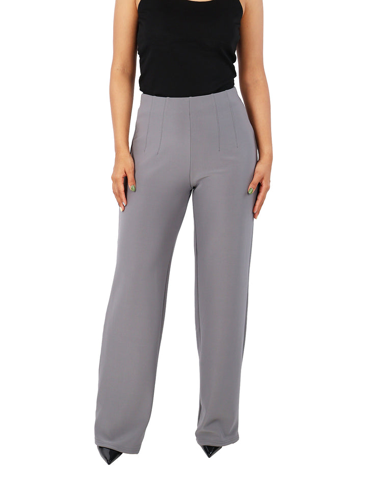 Pantalón Recto ATOK Gris Oxford para Mujer