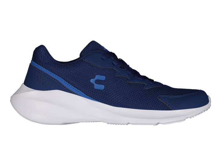 Tenis deportivos Charly en color azul con suela blanca, diseño ligero de tela transpirable.