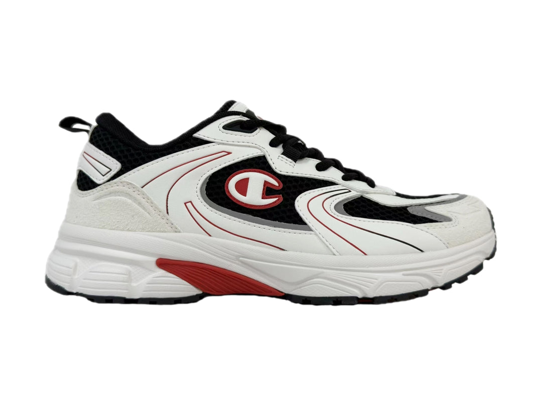 Tenis deportivos Champion Libranta color blanco con detalles en negro y rojo para hombre.