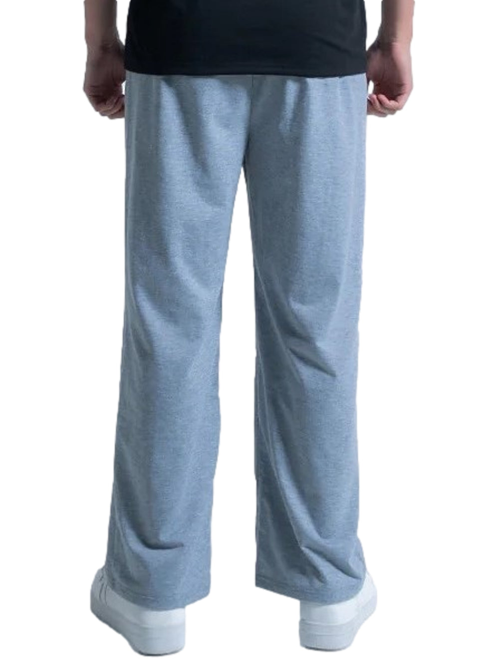 Pantalón deportivo Everlast color gris jaspeado de corte recto y cintura con cordón ajustable.