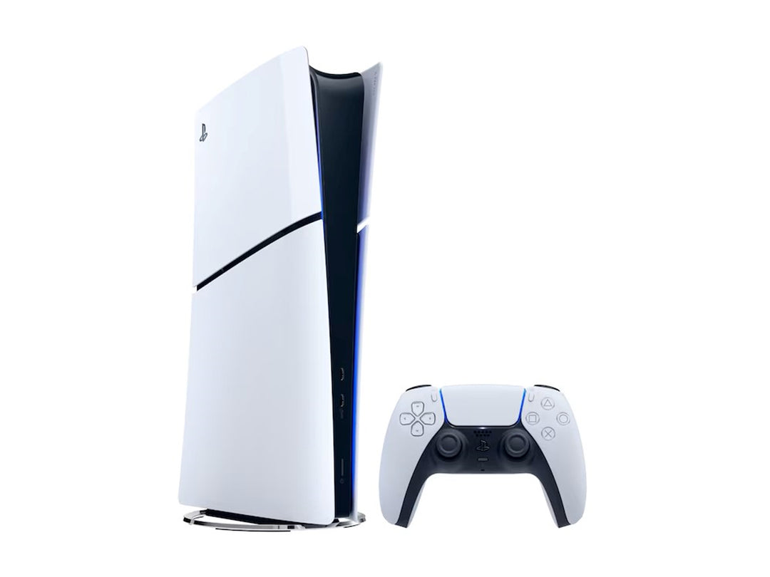 Consola Sony PlayStation 5 edición Fortnite en color blanco con su control inalámbrico y empaque original.