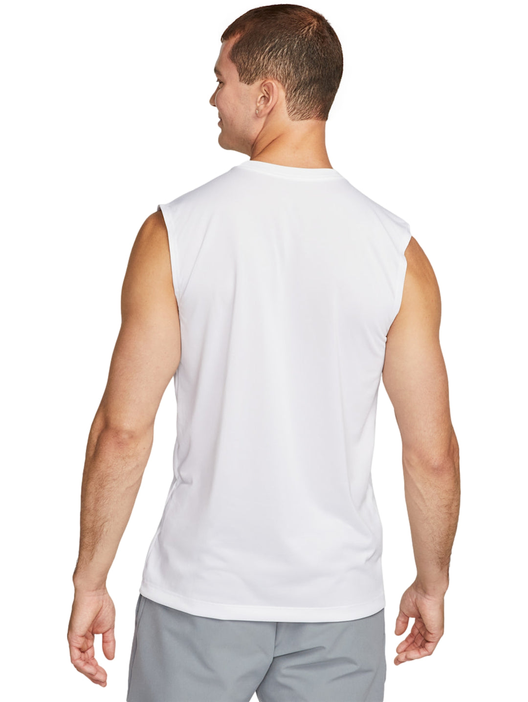 Playera Nike Sin Mangas Blanco y Negro para Hombre