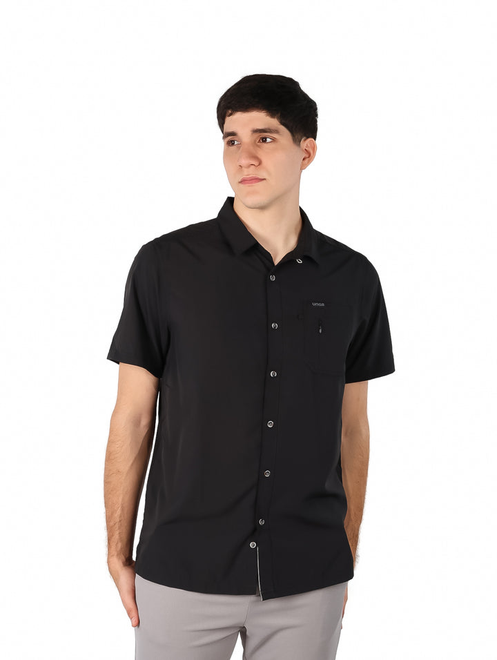 Camisa Outdoor UNGA Regular Fit Negro para Hombre