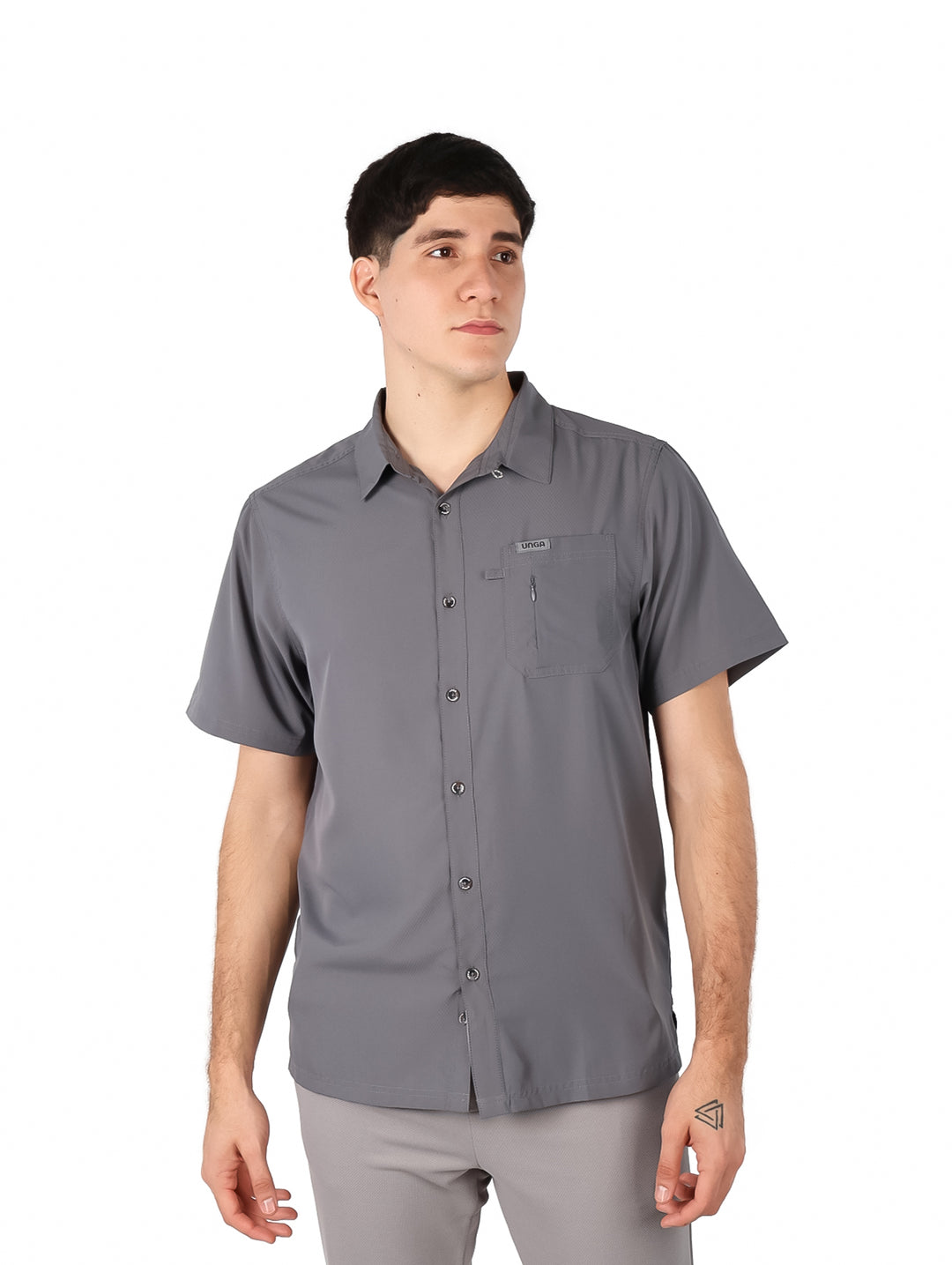 Camisa UNGA Regular Fit Gris para Hombre