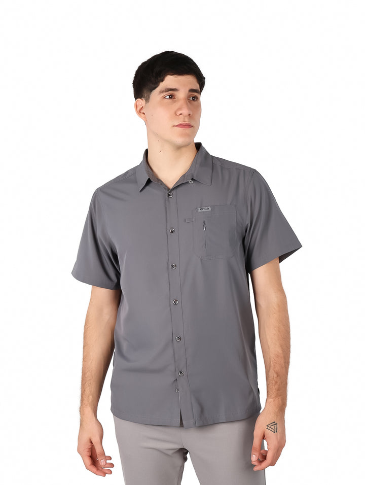 Camisa UNGA Regular Fit Gris para Hombre