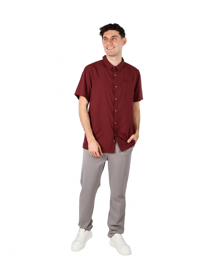 Camisa UNGA Outdoor Regular Fit Color Uva para Hombre