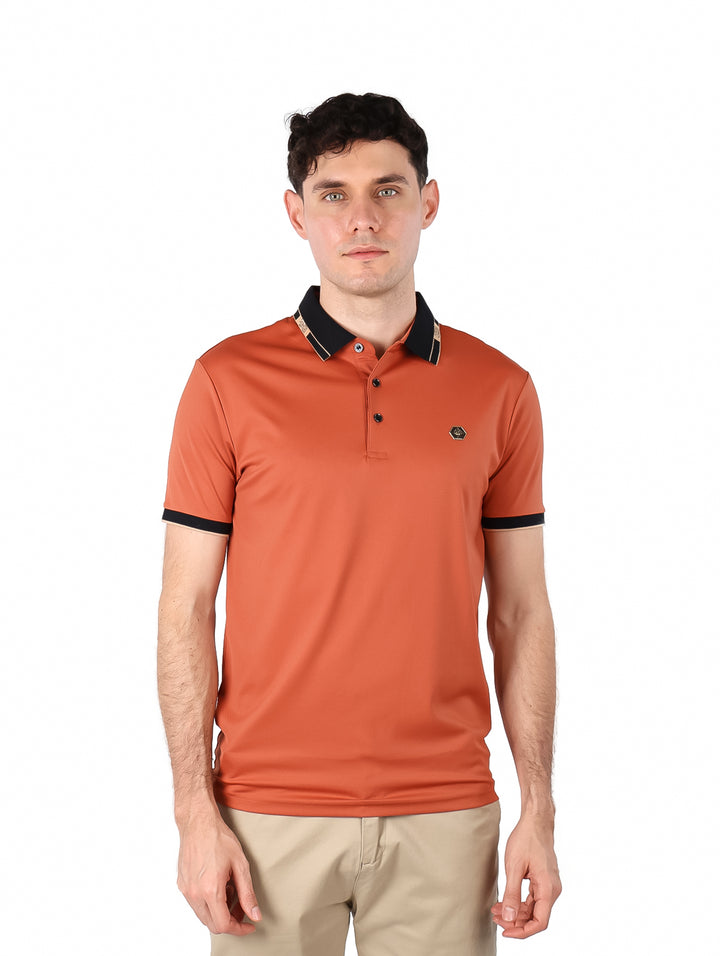 Playera Polo Pavini Color Ladrillo para Hombre
