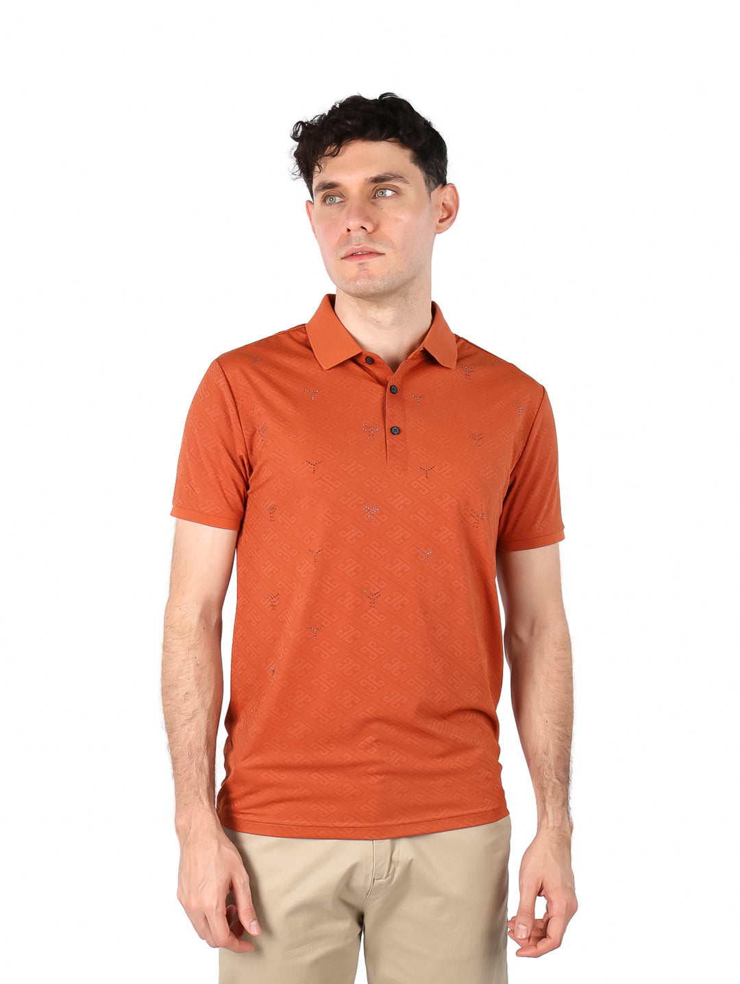 Playera Polo Pavini Color Ladrillo para Hombre