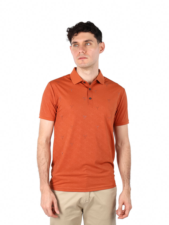 Playera Polo Pavini Color Ladrillo para Hombre