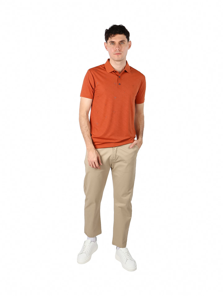 Playera Polo Pavini Color Ladrillo para Hombre