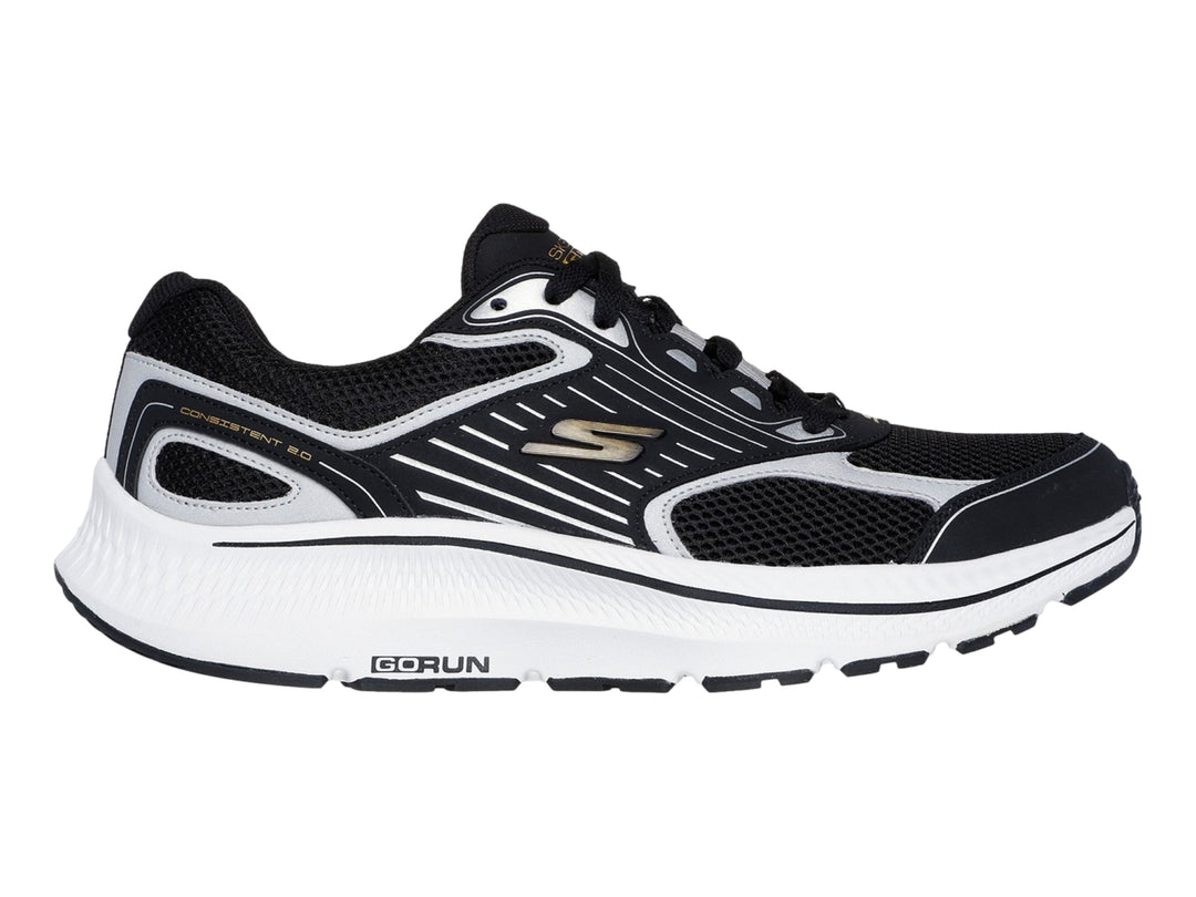 Tenis Skechers Run Consistent 2.0 Negro con Plata para Hombre