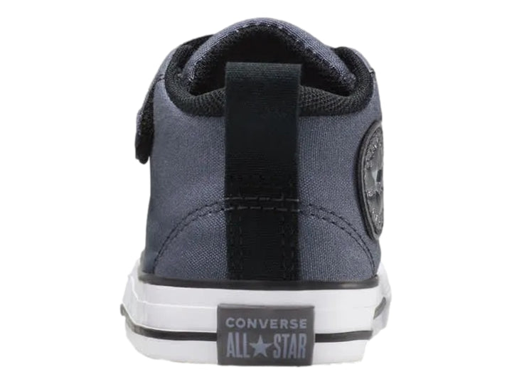 Tenis Converse color gris con suela blanca y cierre de velcro para Niño.