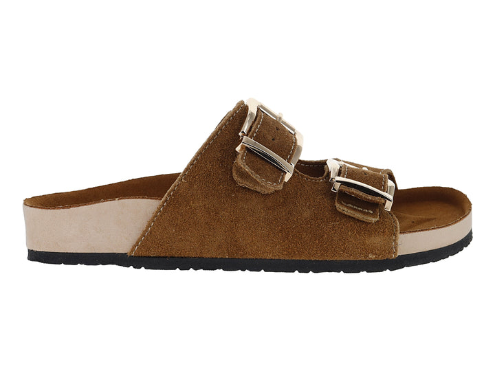 Sandalias de Gamuza Roze Color Camel para Mujer