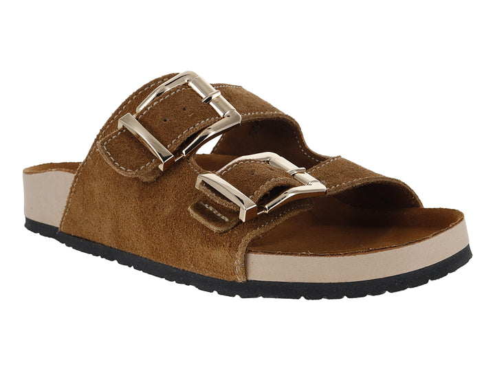 Sandalias de Gamuza Roze Color Camel para Mujer