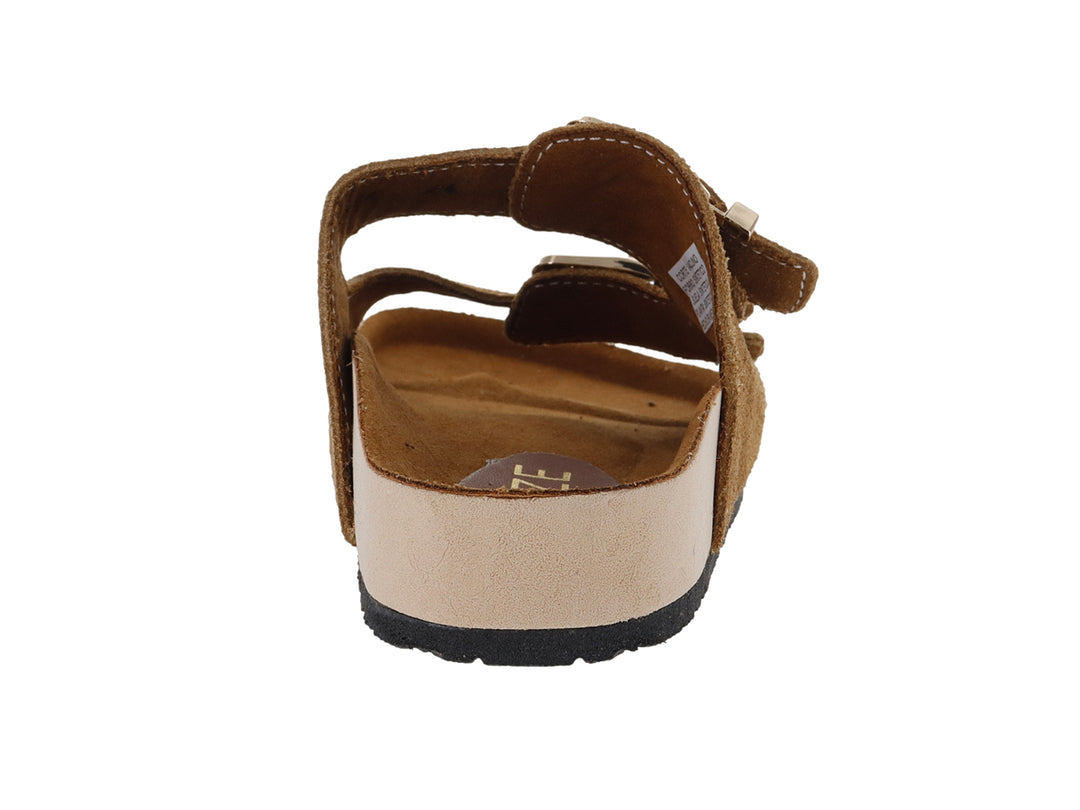 Sandalias de Gamuza Roze Color Camel para Mujer