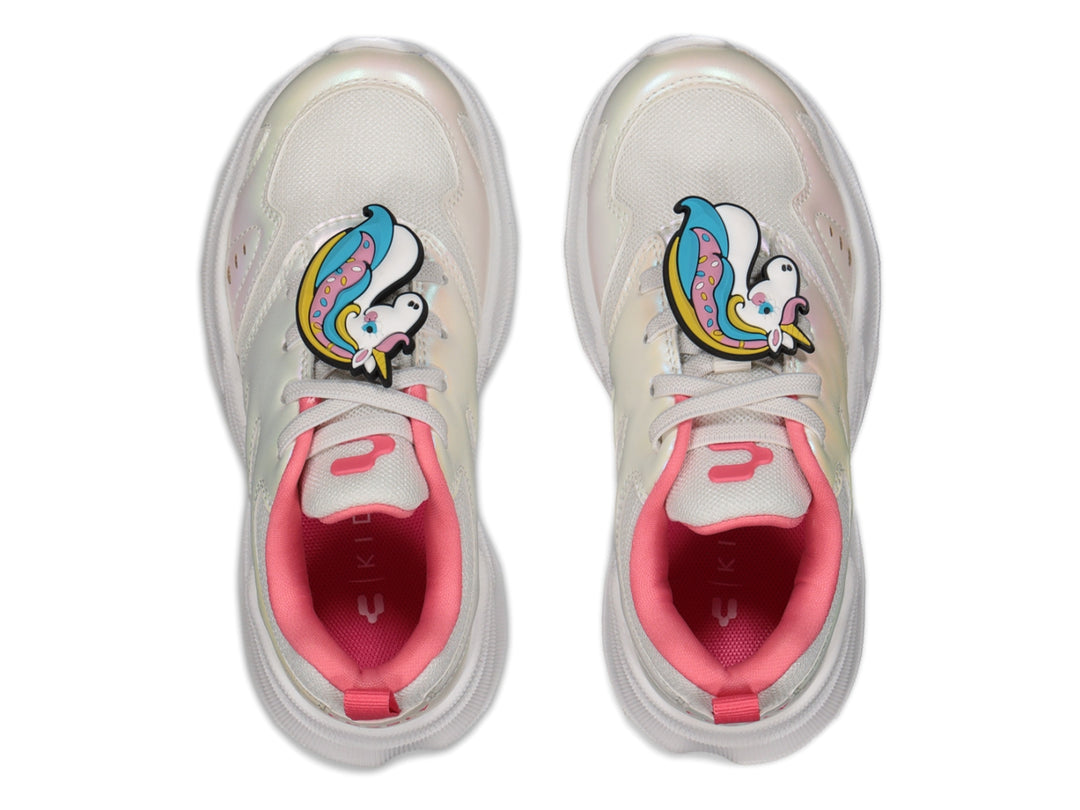 Tenis Charly Light Sport Blanco y Rosa para Niña