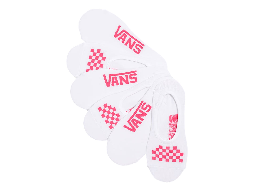 Pack 6 Calcetines Invisibles Vans Blanco y Rosa para Mujer