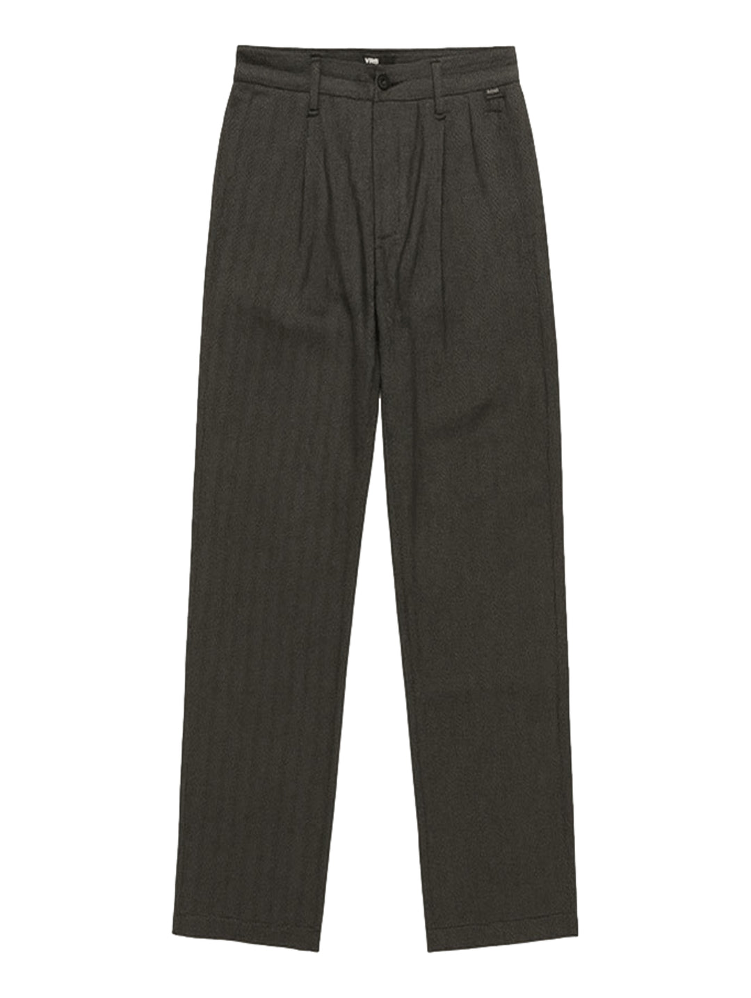 Pantalones Vans Authentic Chino Loose Tapered en color negro rinse con textura de espiga y corte holgado.